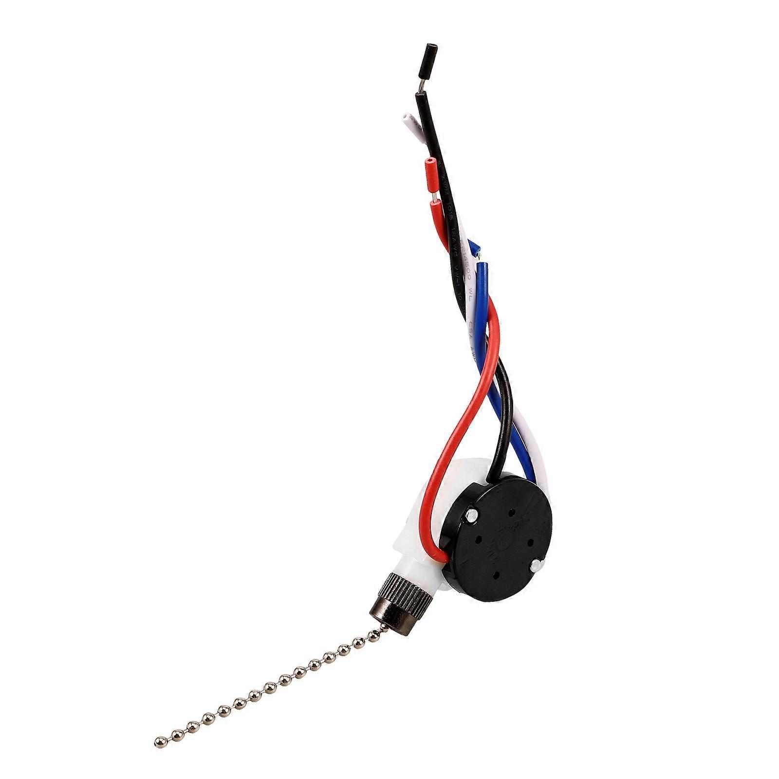 3Pcs Ceiling Fan Control Switch Light Control Easy Installation Multi Color 3 Speeds Home Repair