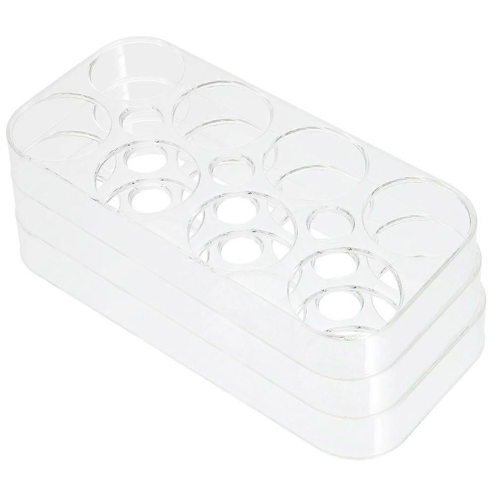 Refrigerator Egg Storage Rack 3Pcs Egg Shelf For Fridge Prevent Rolling 17.50X8.50X2.00CM Household Users