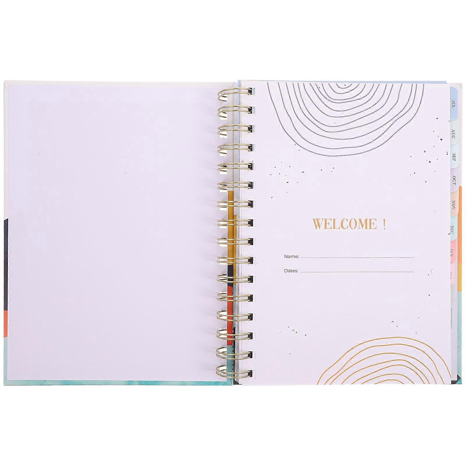 Portable Planner Notebook 2Pcs Designed For Teachers And Students 8.5X7X2.2in Fashionable Rectangular Shape