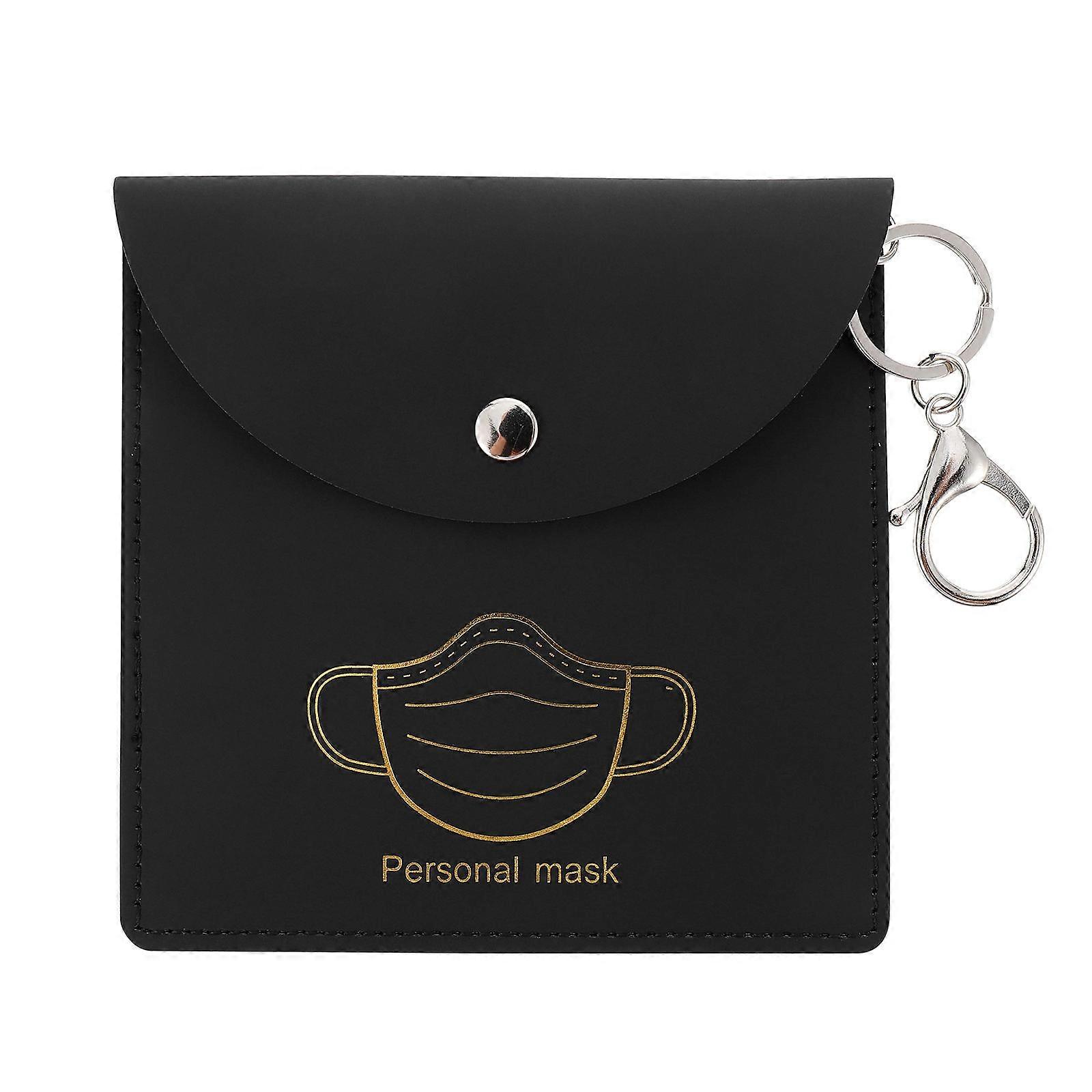 Mask Storage Bag Portable Mask Clip for Storage Use 3Pcs Black