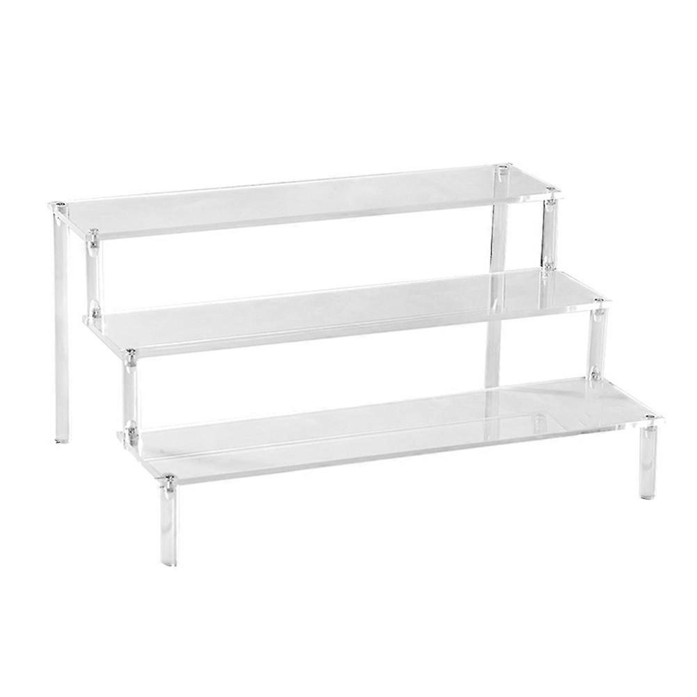 Spice Holding Rack for Storage 2Pcs Transparent Ladder Display Shelves Organizer