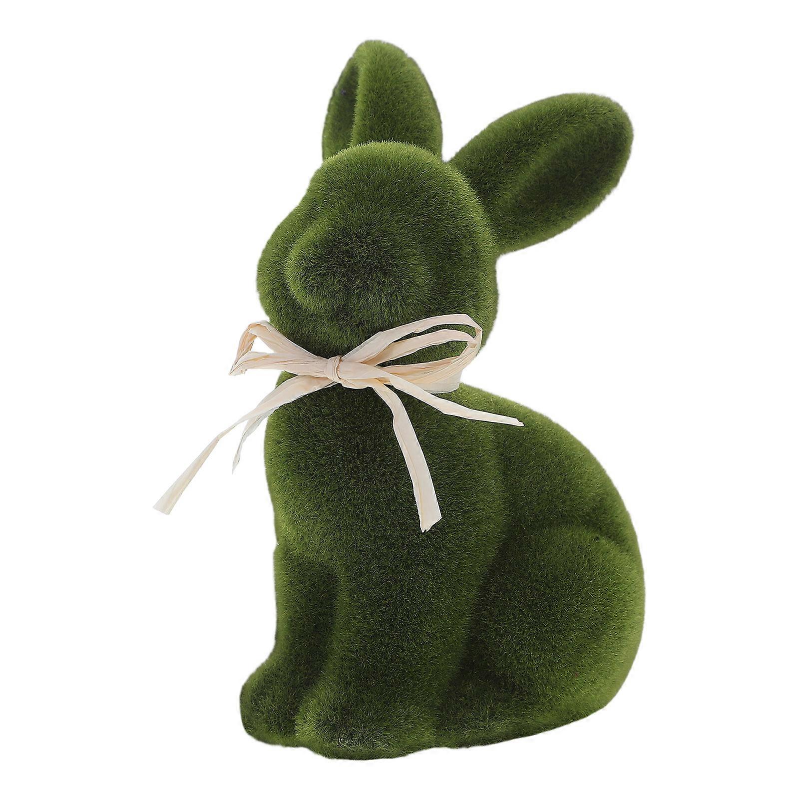 Flocking Foam Easter Bunny Figurine Rabbit Ornament for Decoration