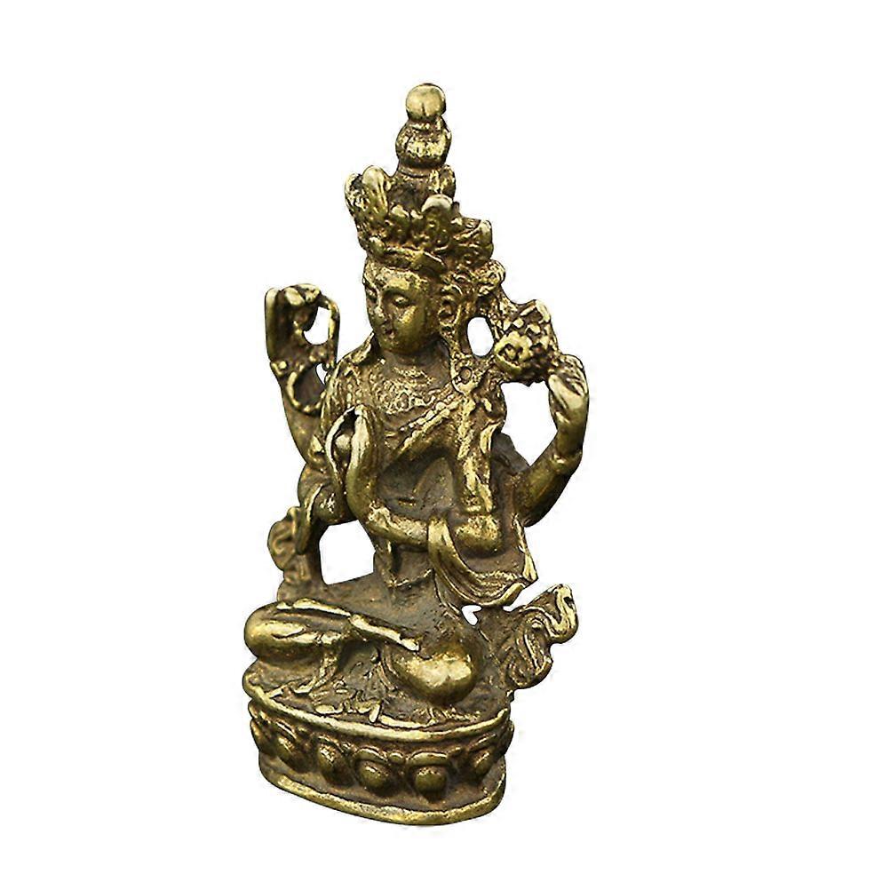Brass Decor Avalokitesvara Buddha Statue for Decoration 4Pcs Set