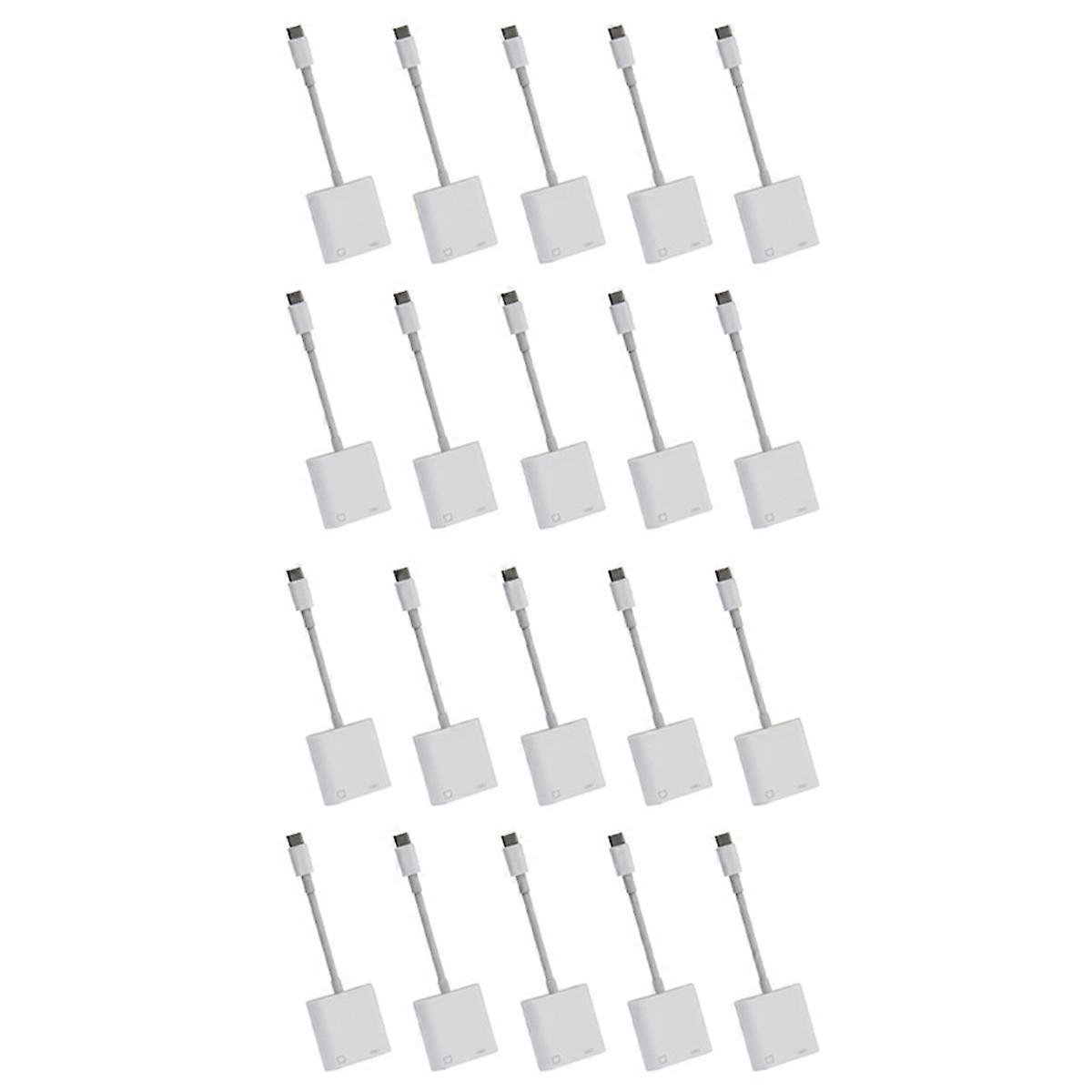 20X Type C OTG Ethernet Adapter USB C to RJ45 Ethernet LAN Wired Network Converter 100Mbs for Type C