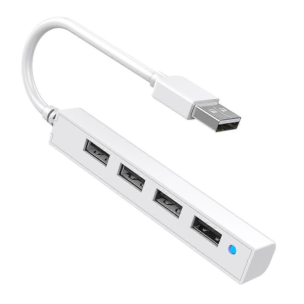 4 Ports USB 2.0 Splitter Extension Cable USB Hub White