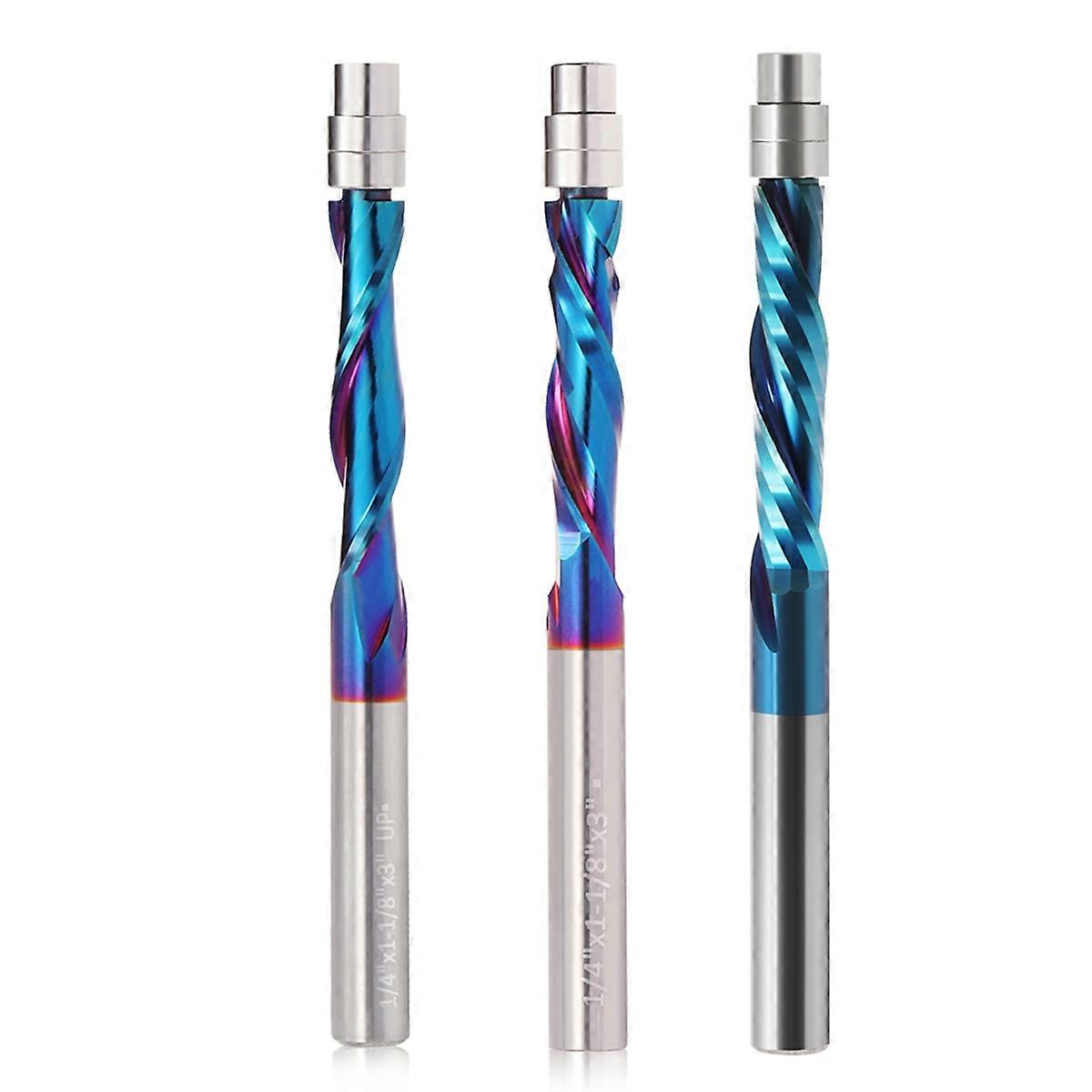 Shank Solid Carbide Bearing Guided Two Flute Flush Trim Router Bits