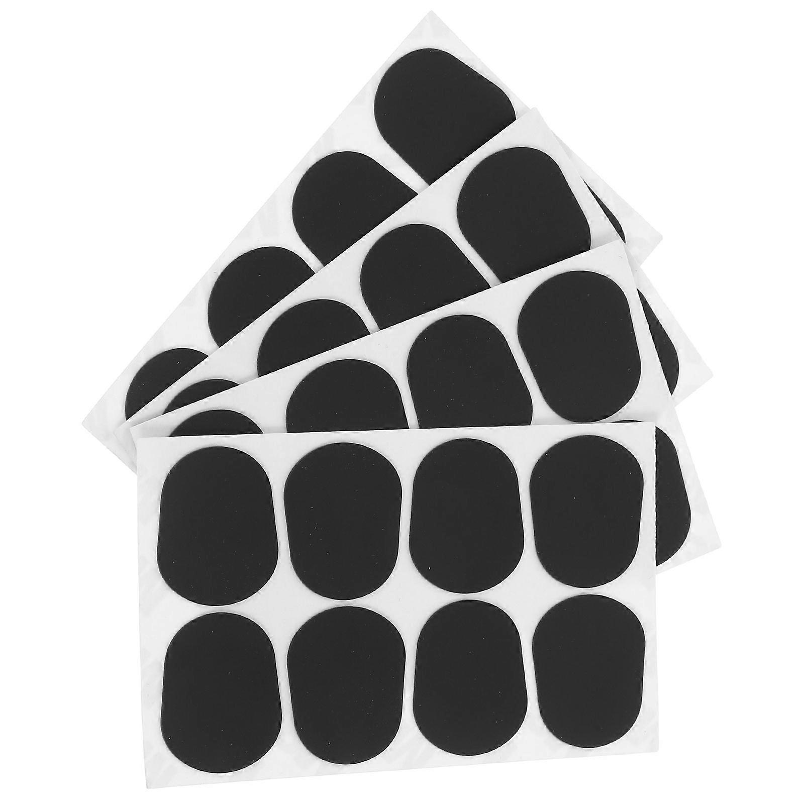 Saxophone Tooth Pads 20 Sheets Oval Shape Good Airtightness Reduce Vibration Black Improve Playing Skills Students