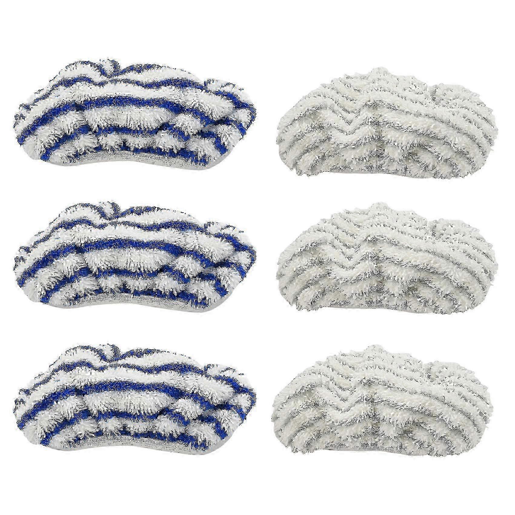 Replacement Microfibre Cloth Pads (6 Pcs) for Rowenta Clean&steam Zr005801 Cleaner, Washable 26s