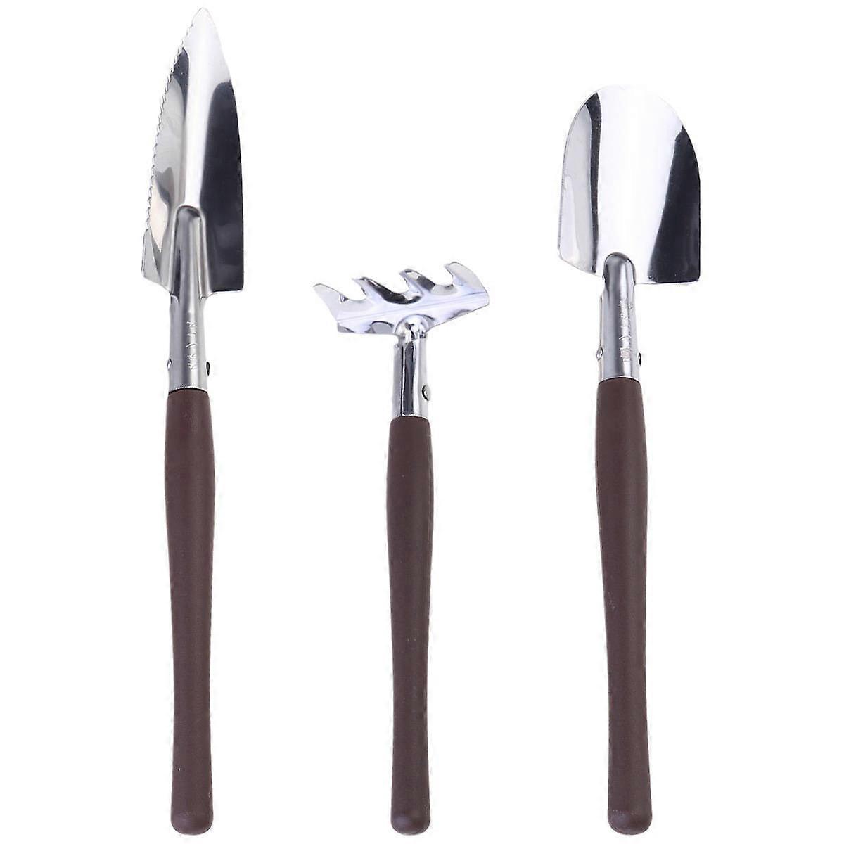 Potted Garden Tool Set with Plastic Handles for Planting 3Pcs