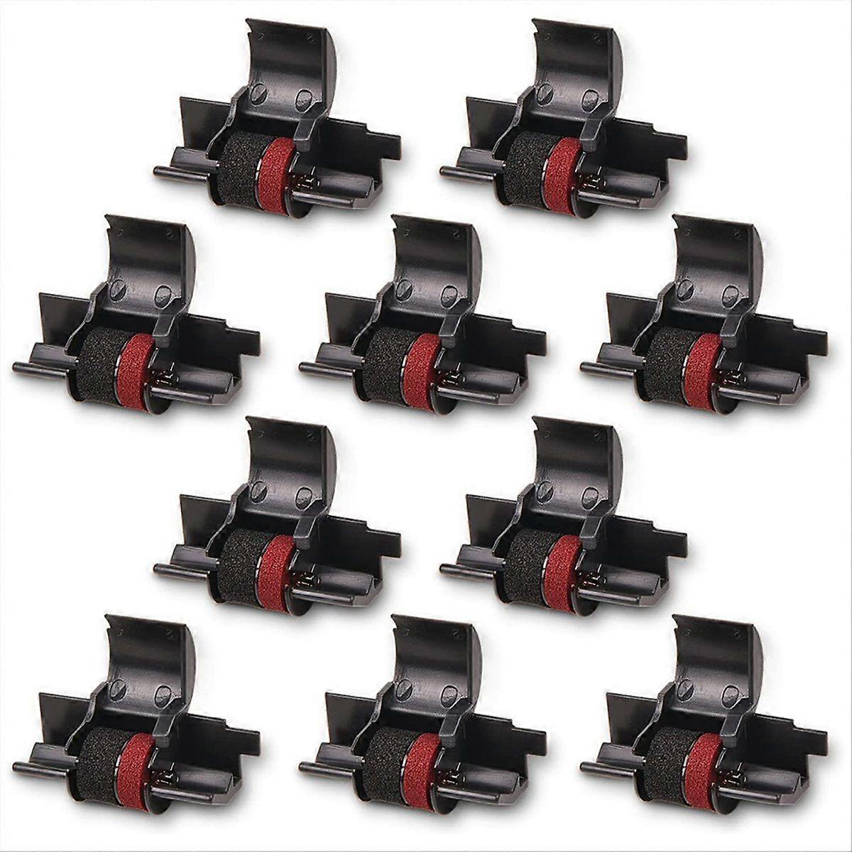 10Pcs Calculator Printer Ribbons Black and Red Ink Roller Printer