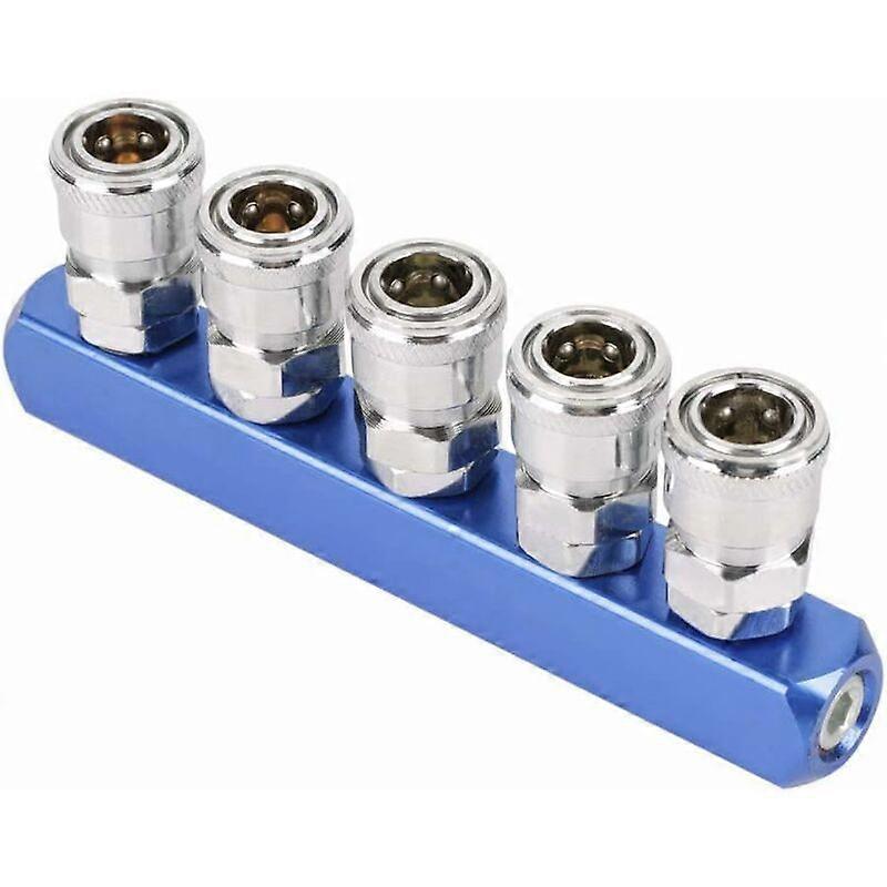 Pneumatic Quick Fitting Connector Female Thread 5 Way Mounting for Pneumatic