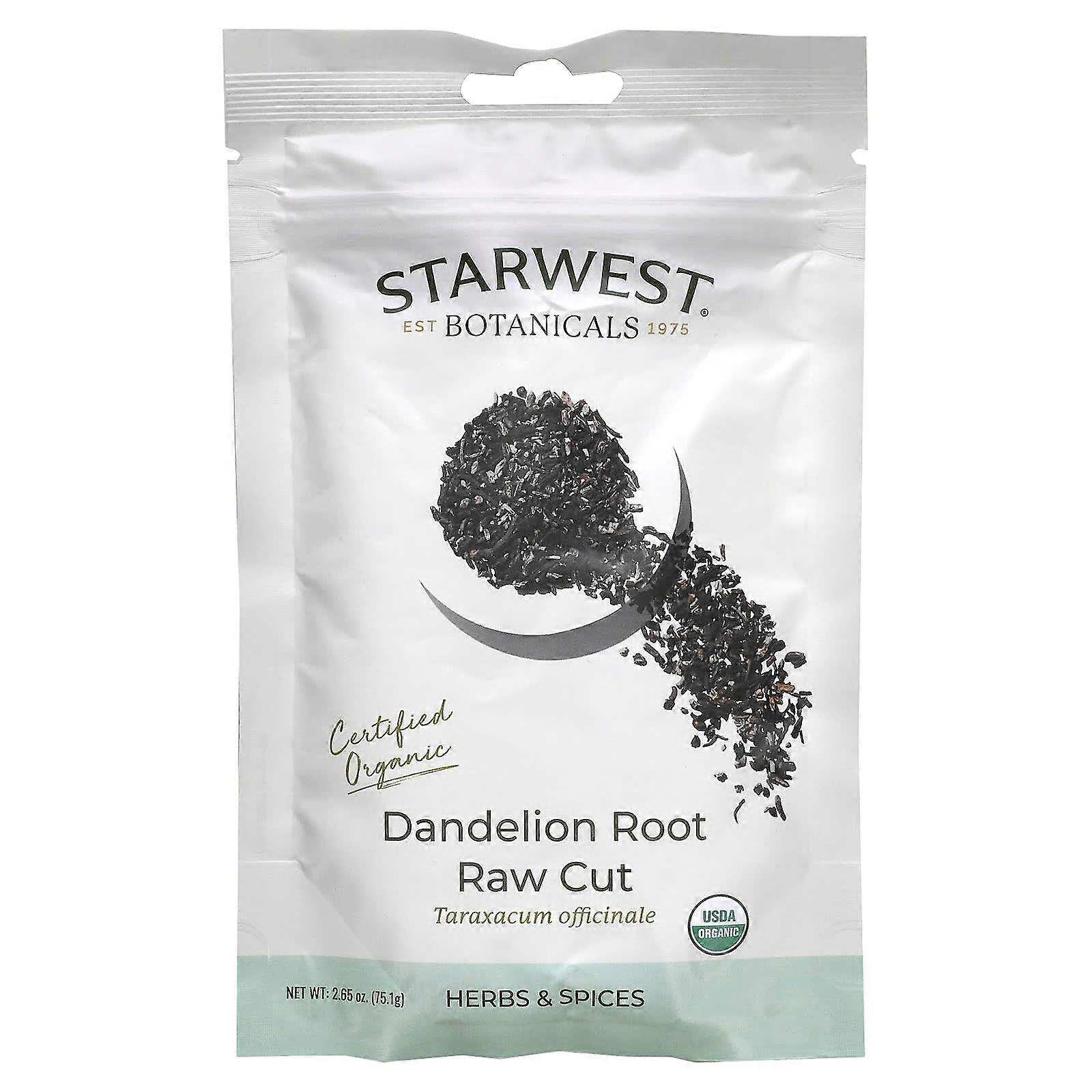 Organic Dandelion Root, Raw Cut, 2.65 oz (75.1 g)