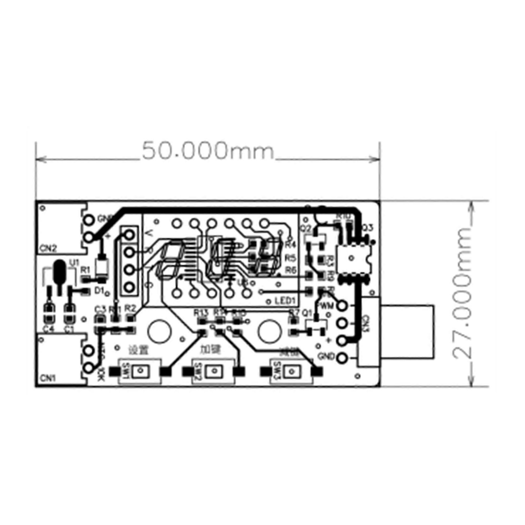 2X DC 12V PWM Temperature Detector Probe Controller Module 4-Wire Temperature Fan Controller Governor for PC Fan STK IC