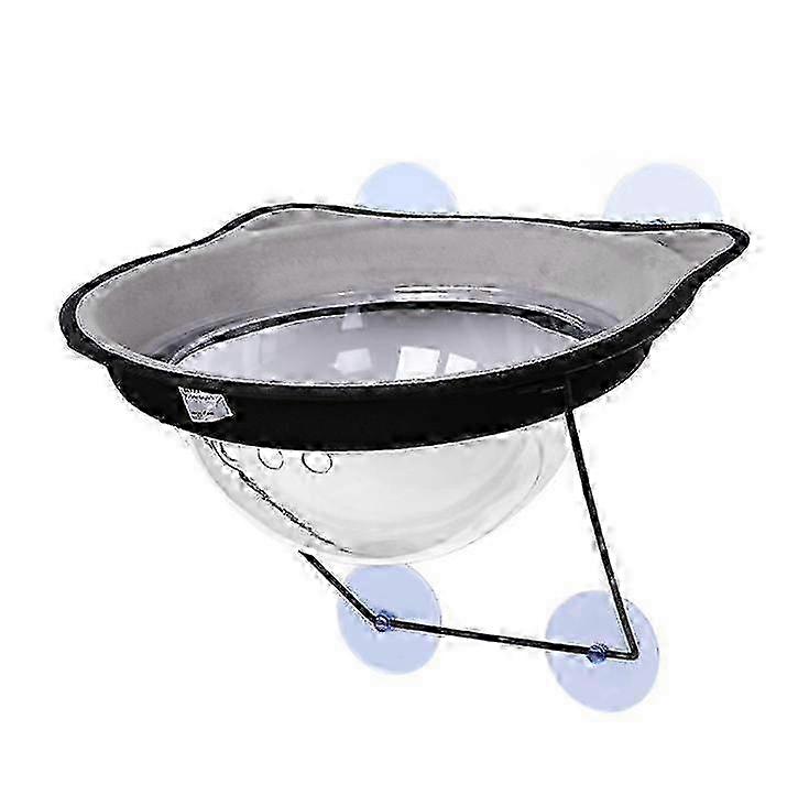 Space capsule cat litter, suction cup cat hammock, cat basking in the sun