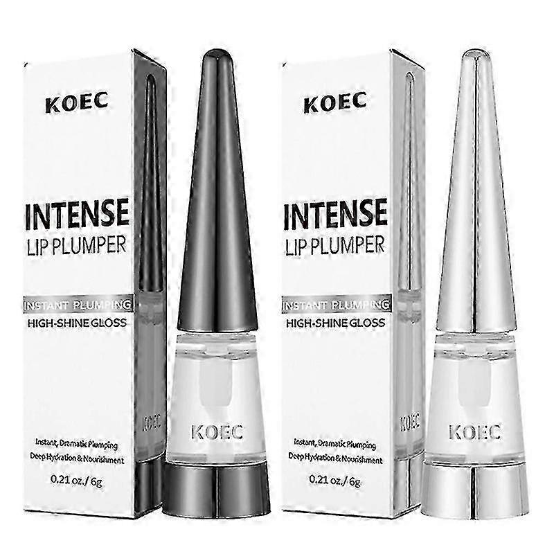 Intense Lip Plumper Gloss - Volumizing Lip Gloss, Anti-Wrinkle Hydrating Lip Gloss, Lip Enhancer Gloss for Dry Lips