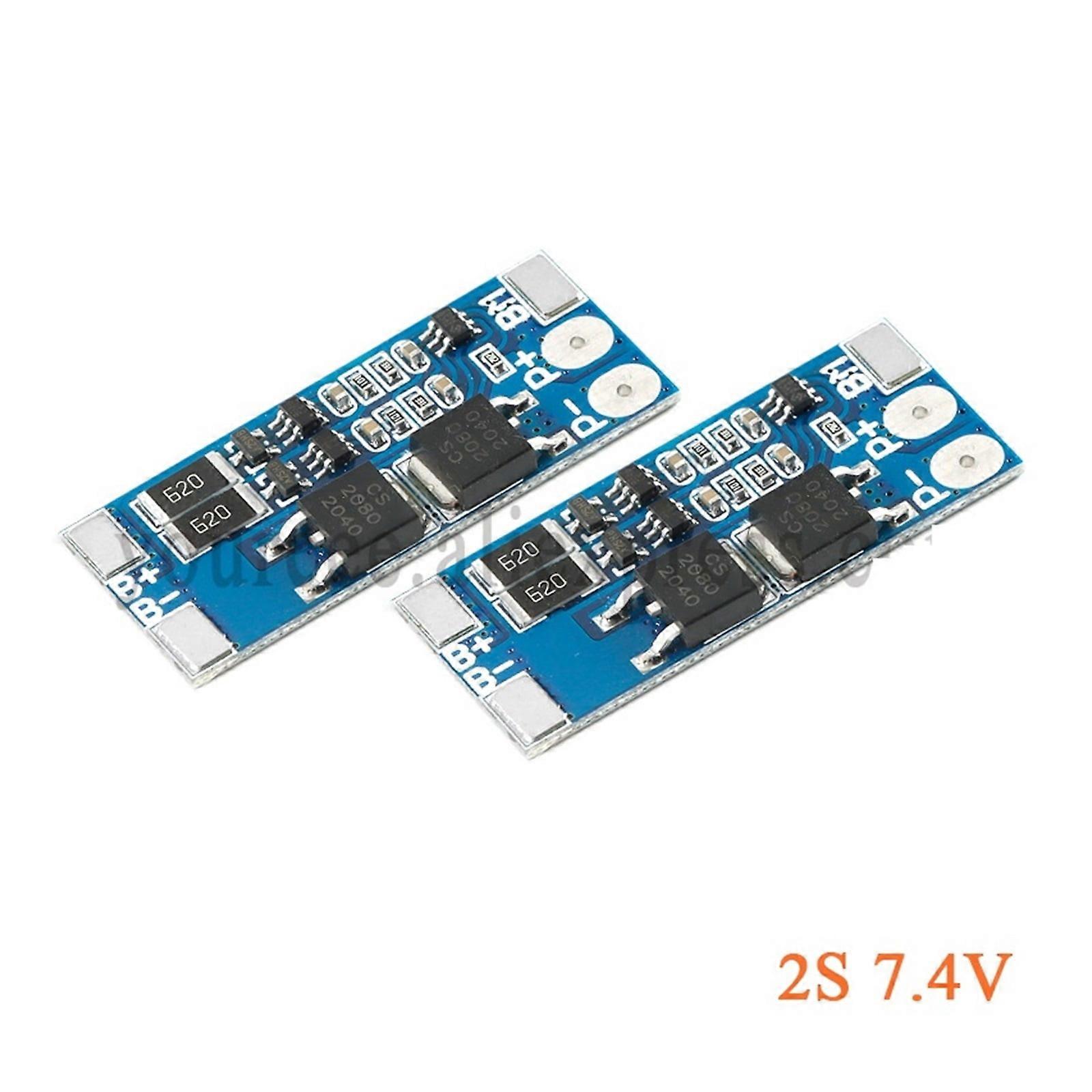 5pcs BMS 2S 8.4V 7.4V 8A 18650 Lithium Battery Char Protection Board Equalizer Balanced BMS Charging PCB Module Overchar ,Long Lasting