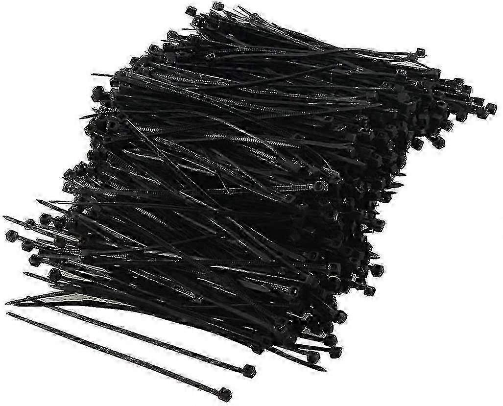 1000pcs Nylon Plastic Ties Cable Slide Tie (2x100mm, Black)