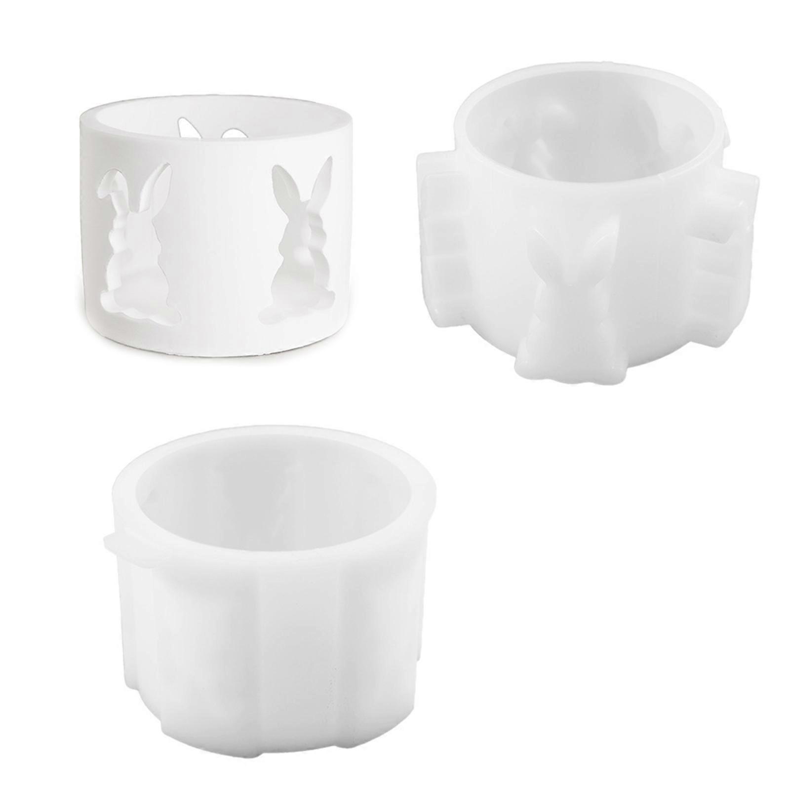 סט תבנית נרות ארנב רב תכליתי של Artistics, עובש סיליקון חזק, אביזר לקישוט הבית, ציוד יצירה, צבעים רבים