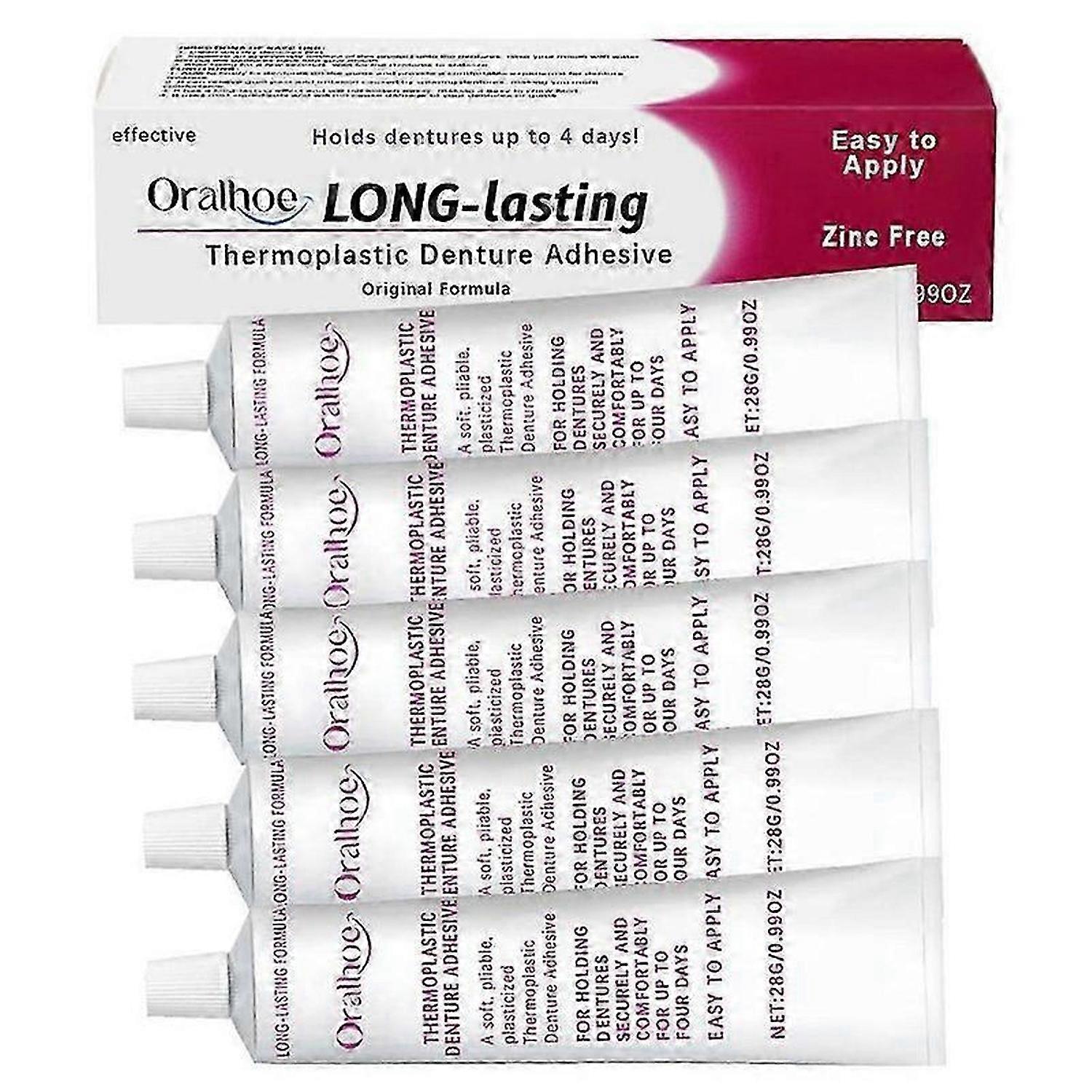 Kuddgrepp Termoplastisk protes självhäftande kräm Komfort starkt grepp Protes självhäftande kräm för löständer