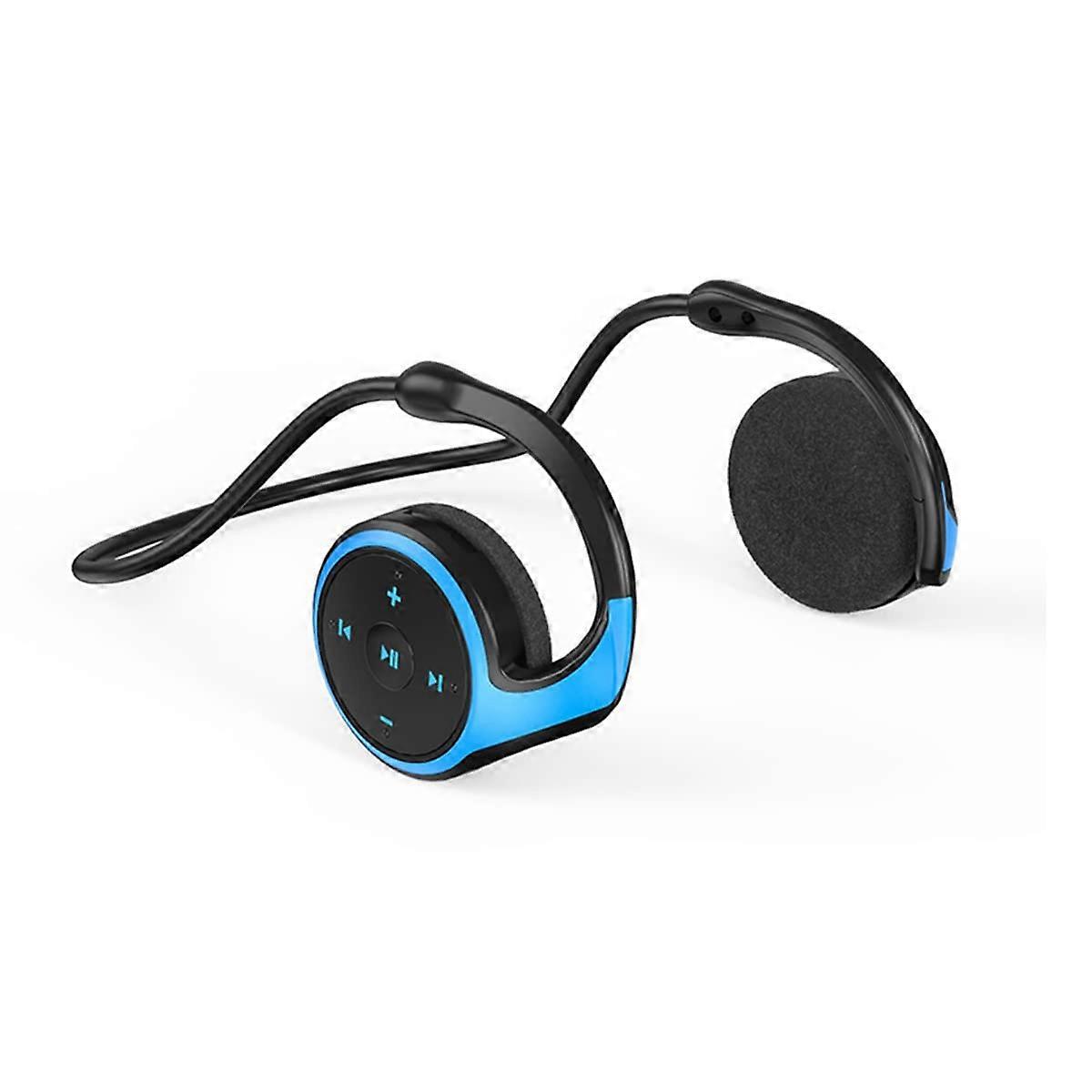 Bluetooth Wireless Headphones OverEar Headset MP3 Player TF Card And FM Radio Lightweight Foldable Noise Canceling Blue