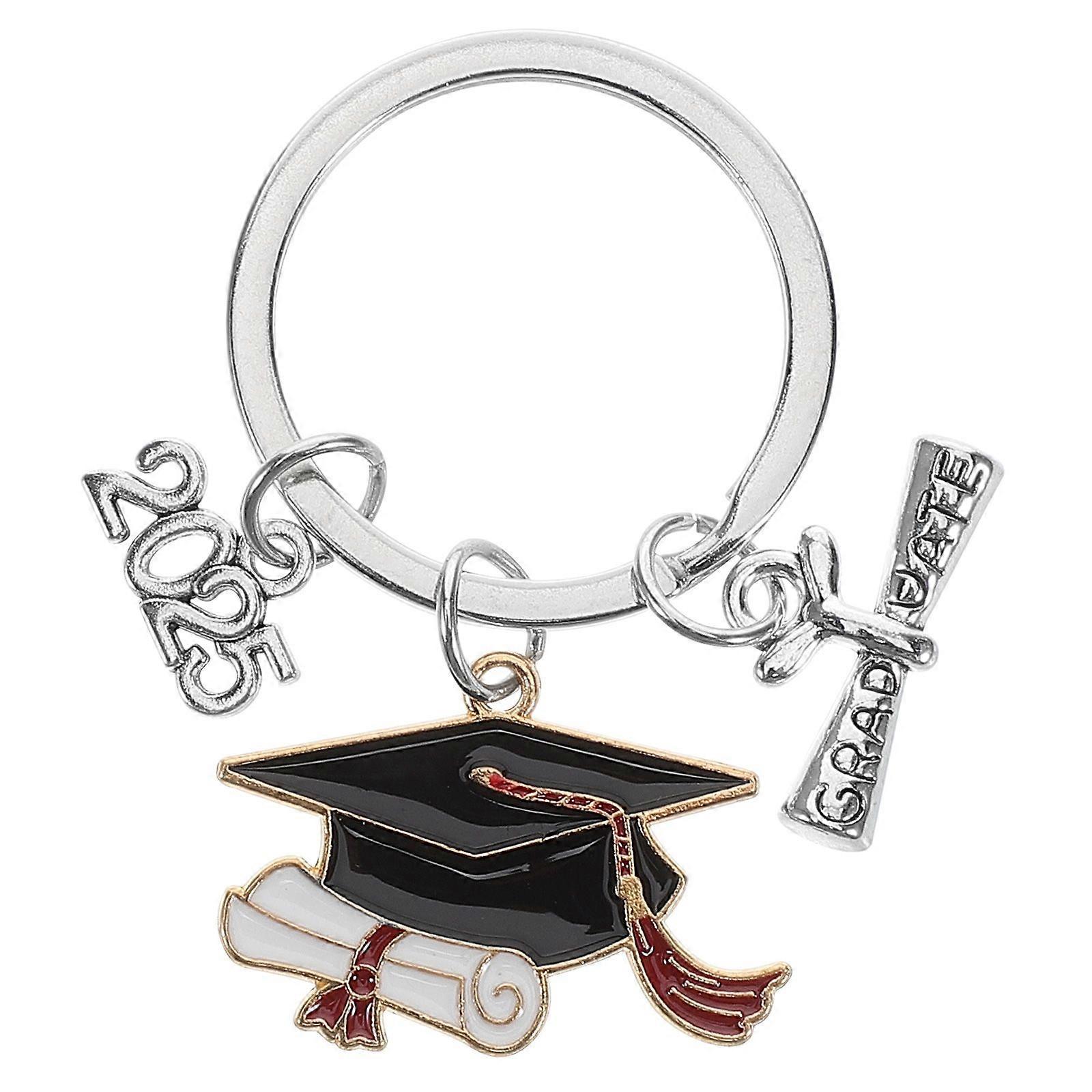 卒業キャップブックハットキーホルダー合金金属2025卒業生記念品アクセサリー卒業ジュエリープレゼント友達家族クラスメート