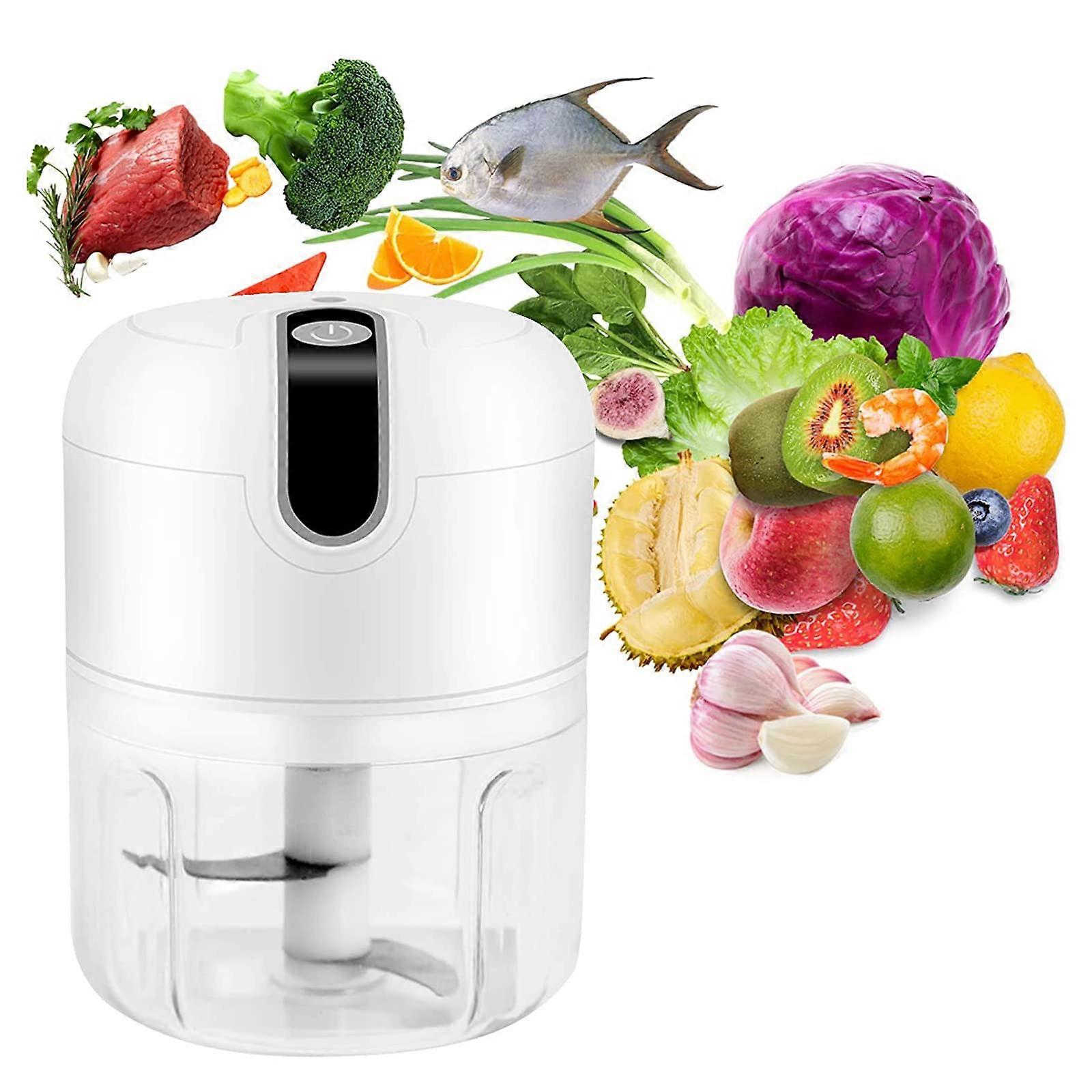 Garlic Crusher Electric Garlic Chopper USB Charging Mini Processor With 3 Sharp Blades For Garlic Chili Pepper Grinder