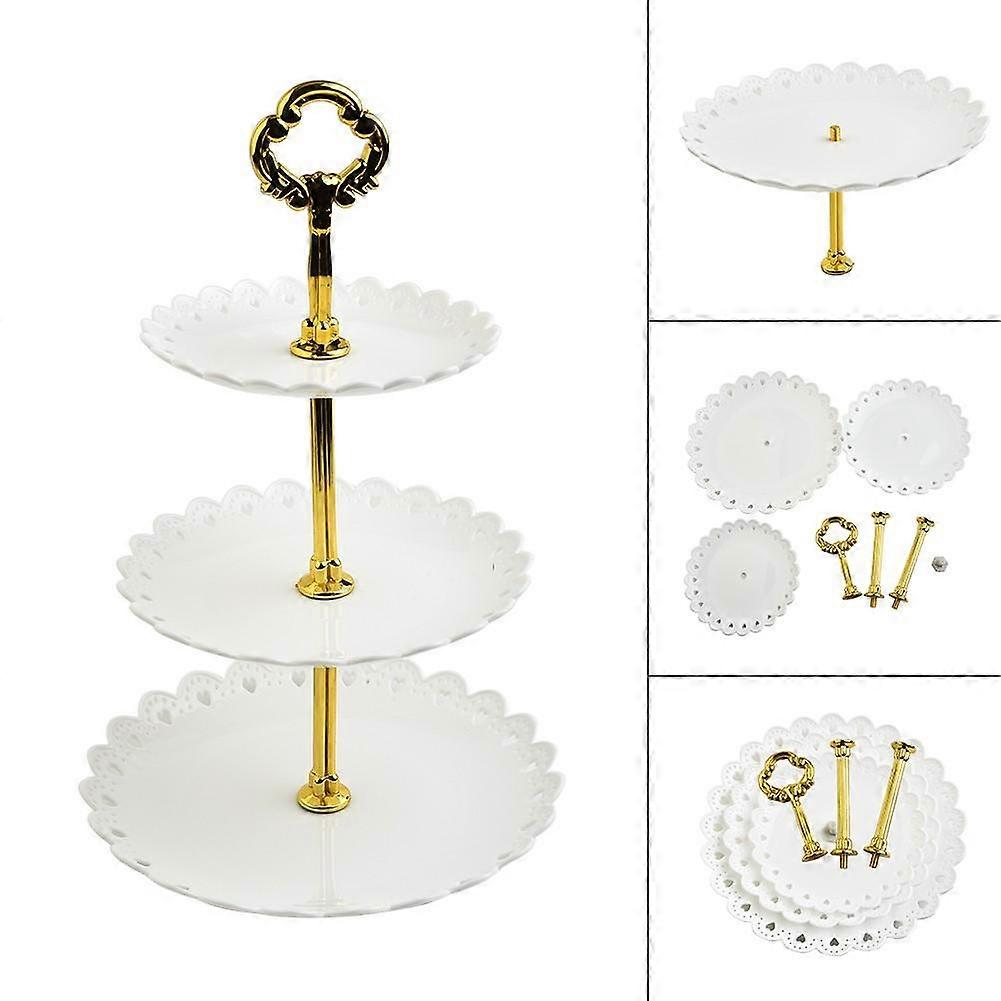 Multi Purpose 3 Tier Cake Stand Fruit Tray for Displaying Jewelry
