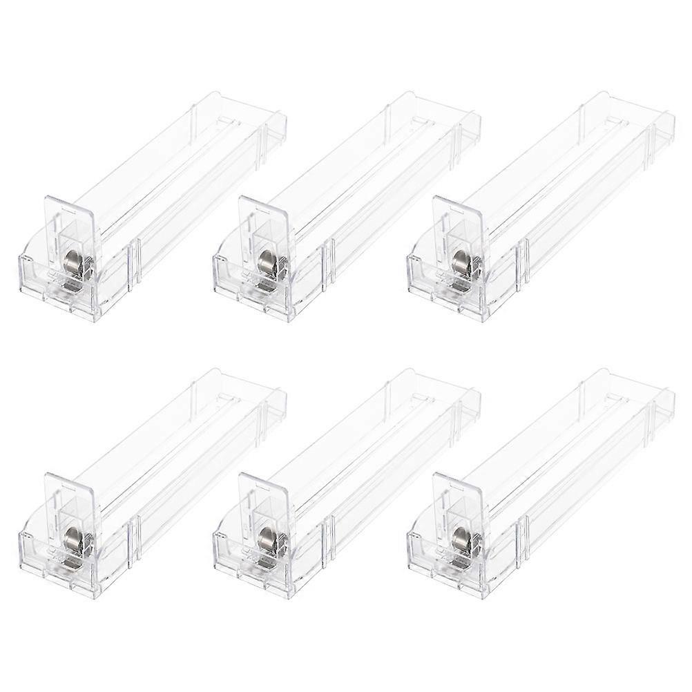 Transparent Automatic Display Rack for Storage Use 6Pcs Pusher
