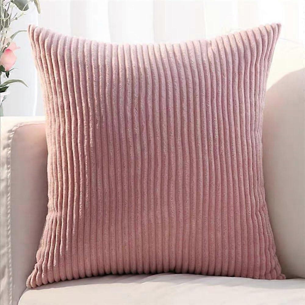 Super King Size Pillow Cases Set of 2 with Invisible Zipper for Sofa Couch Decorative Cushions 45x45cm Light Peach
