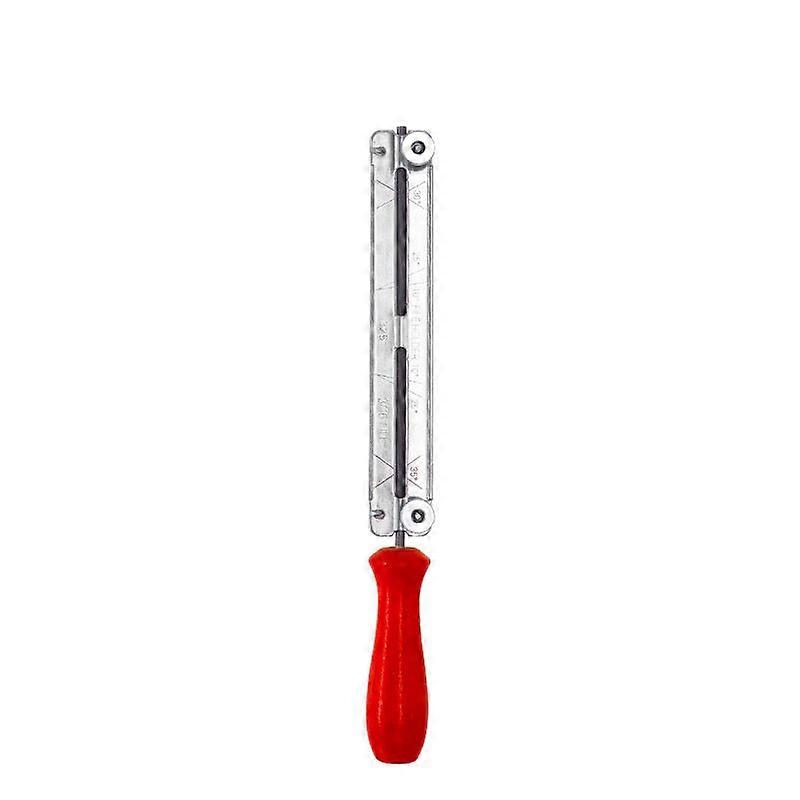 Chainsaw Sharpener File Kit,Saw Chain File & Guide,4.0mm,Wooden Handle (4MM)(1pc, red)