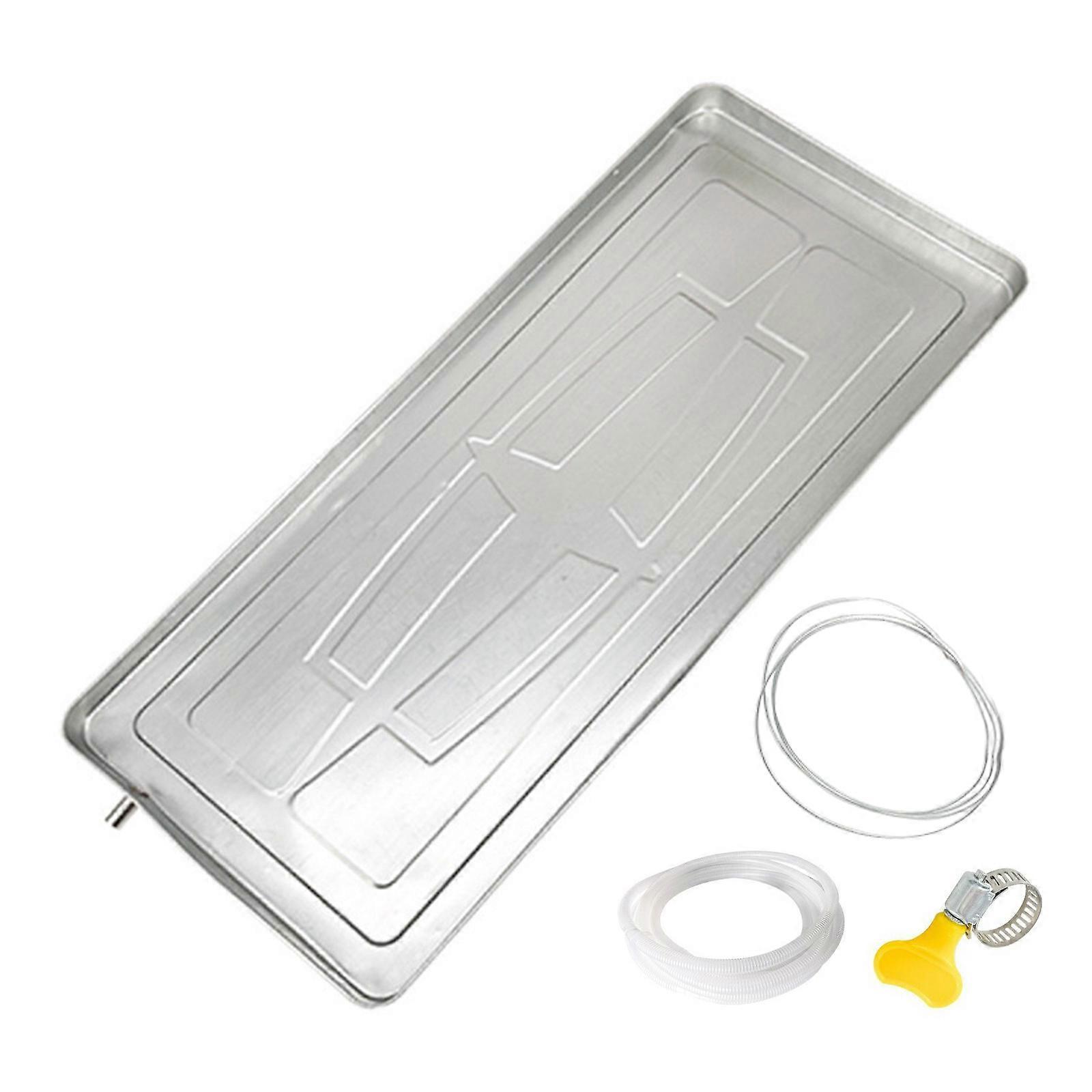 Professional Air Conditioner Condensation Water Collector Drip Tray With Extended Pipe and Clamps For Drainage System Multicolor