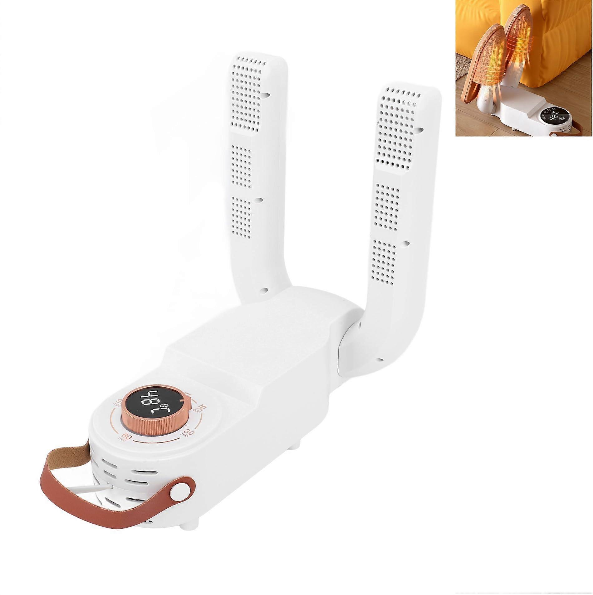 Electric Shoe Dryer with Timer and Folding Rack, 360° Warm Air Boot and Glove Warmer (US 110V)