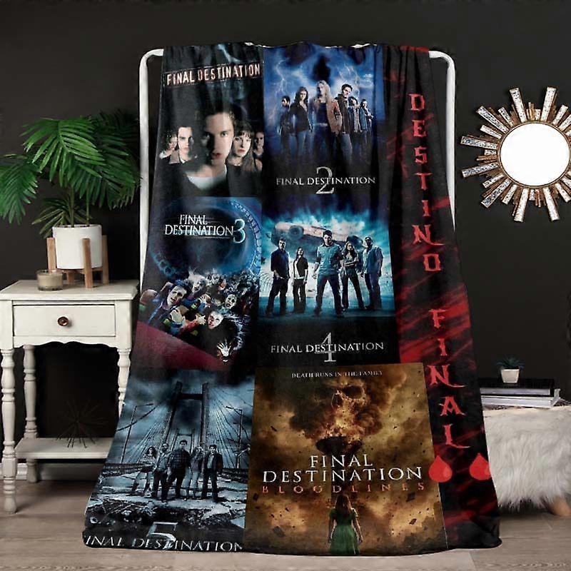 Final Destination Collection Themed Printed Soft And Warm Blanket - Suitable for Sofa / Office / Bed / Travel, Perfect f-LKJAAS343