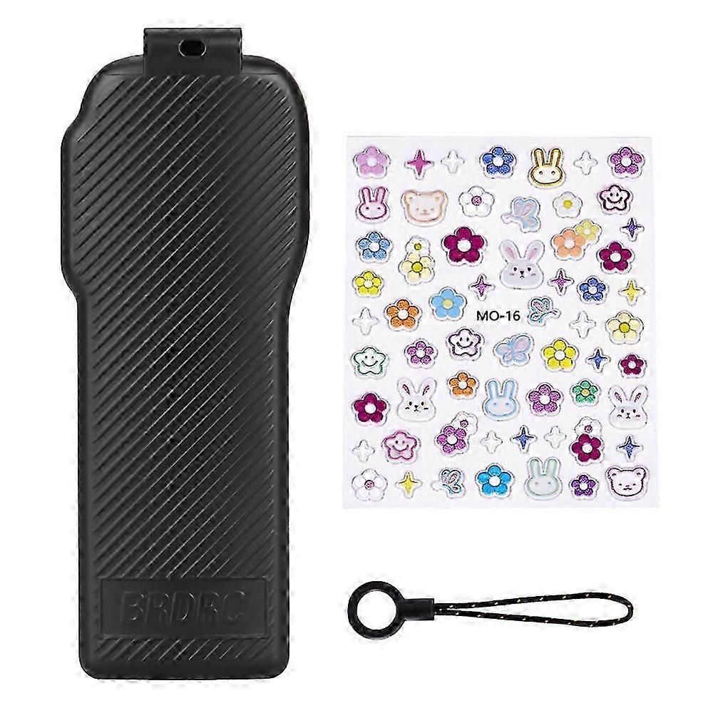 BRDRC Case for DJI Osmo Pocket 3 Twill Texture ABS Portable Protective Case Filter Storage - Black