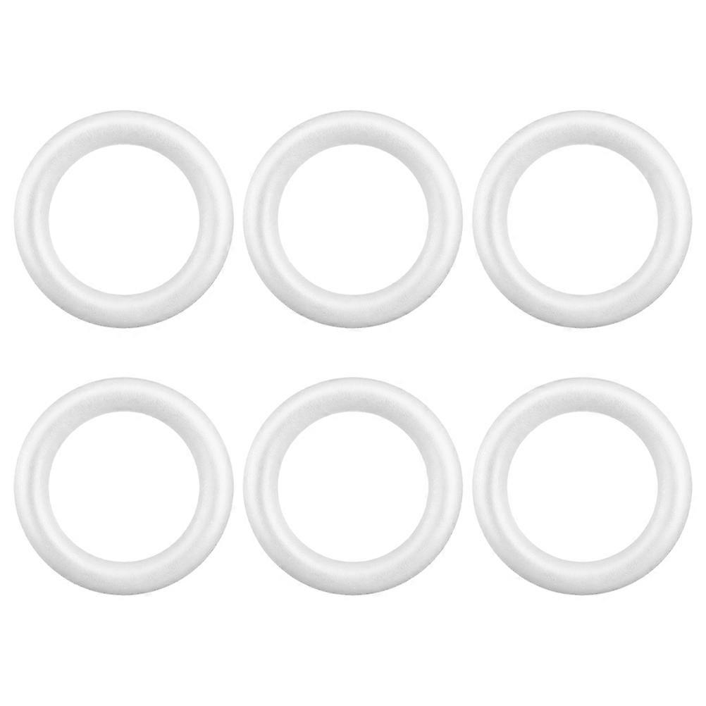 DIY Use White Foam Wreath Forms 6Pcs Foam Rings for Crafts Included