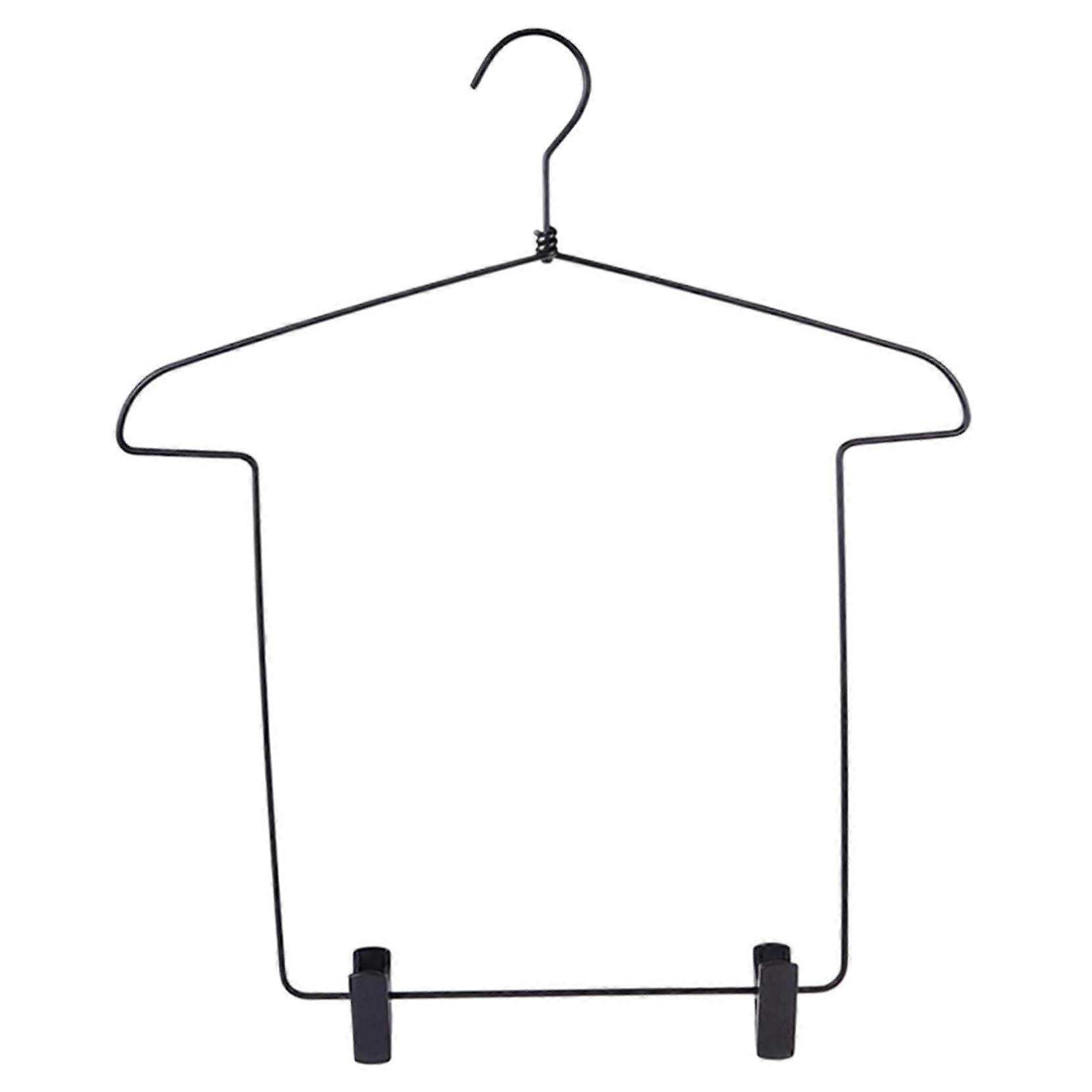 Metal Clothes Hanger with Body Shape and Sliding Clips for Pants and Shirts Display in Stores