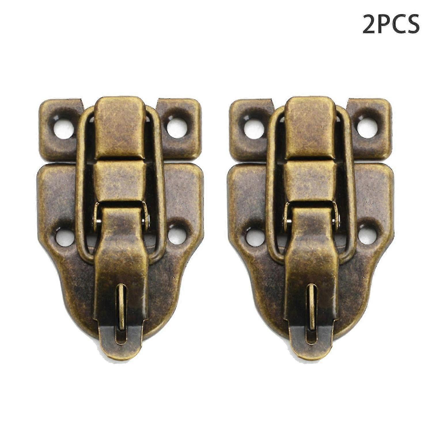 2pack Trunk Duckbilled Hasp Suitcase Toolbox Retro Style Wooden Box Toggle Latch