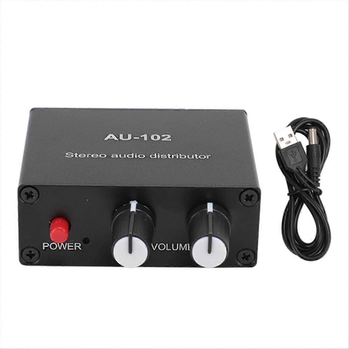 2 Channel Sound Amplifier 1 Input 2 Output 3.5mm