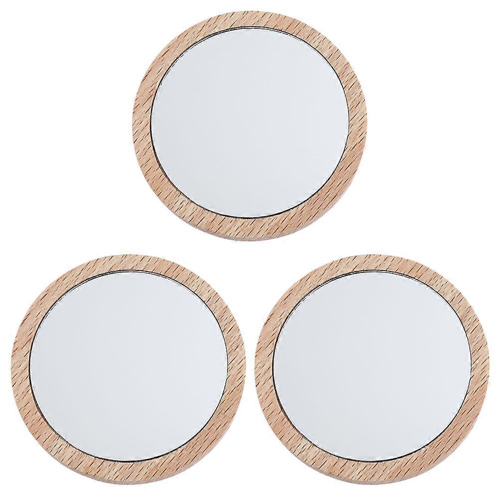 Portable Small Mirror With Round Shape For Home Use Simple Design 3Pcs