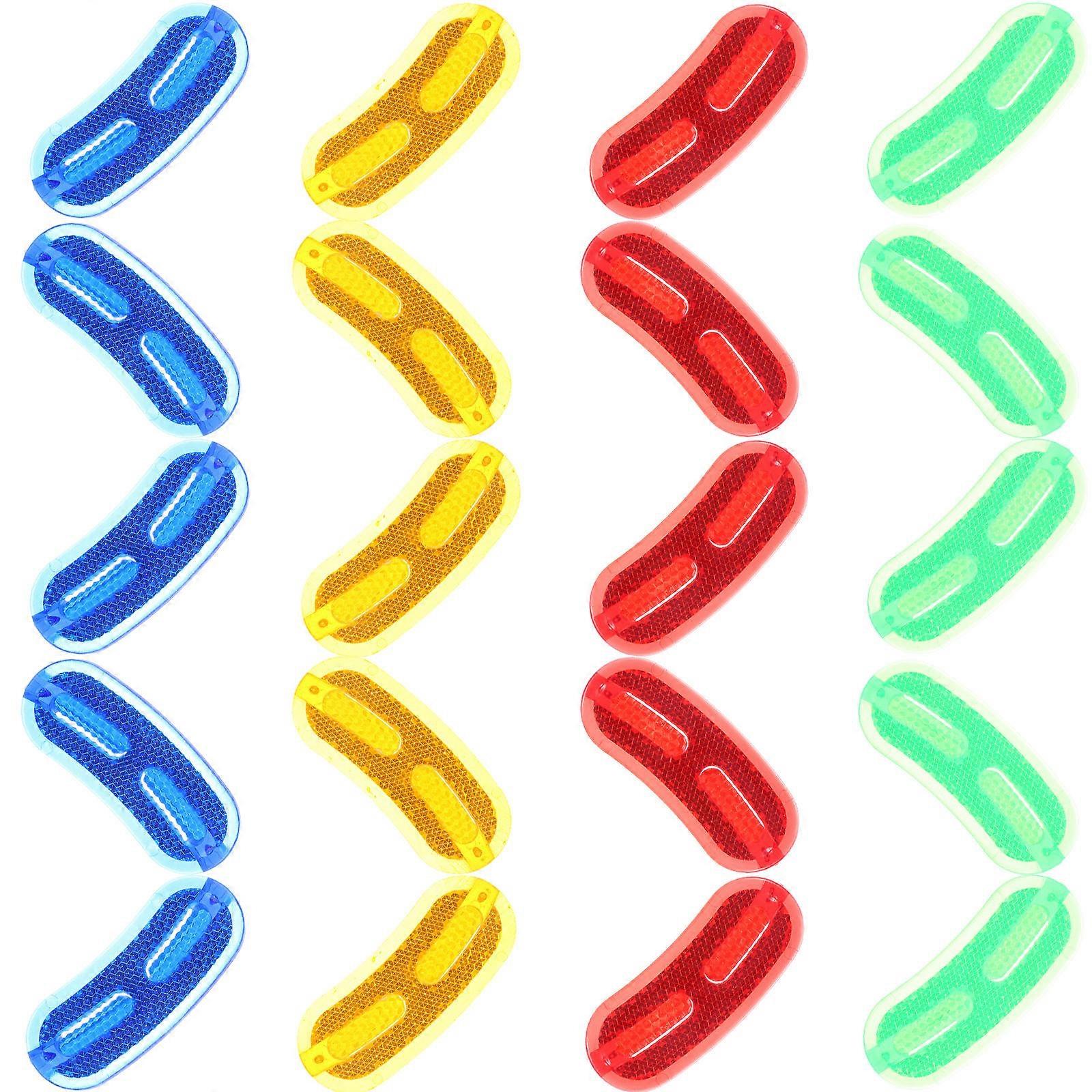 20pcs Compact Wheel Reflectors Replaceable Reflective Signs Professional Bicycles Reflectors