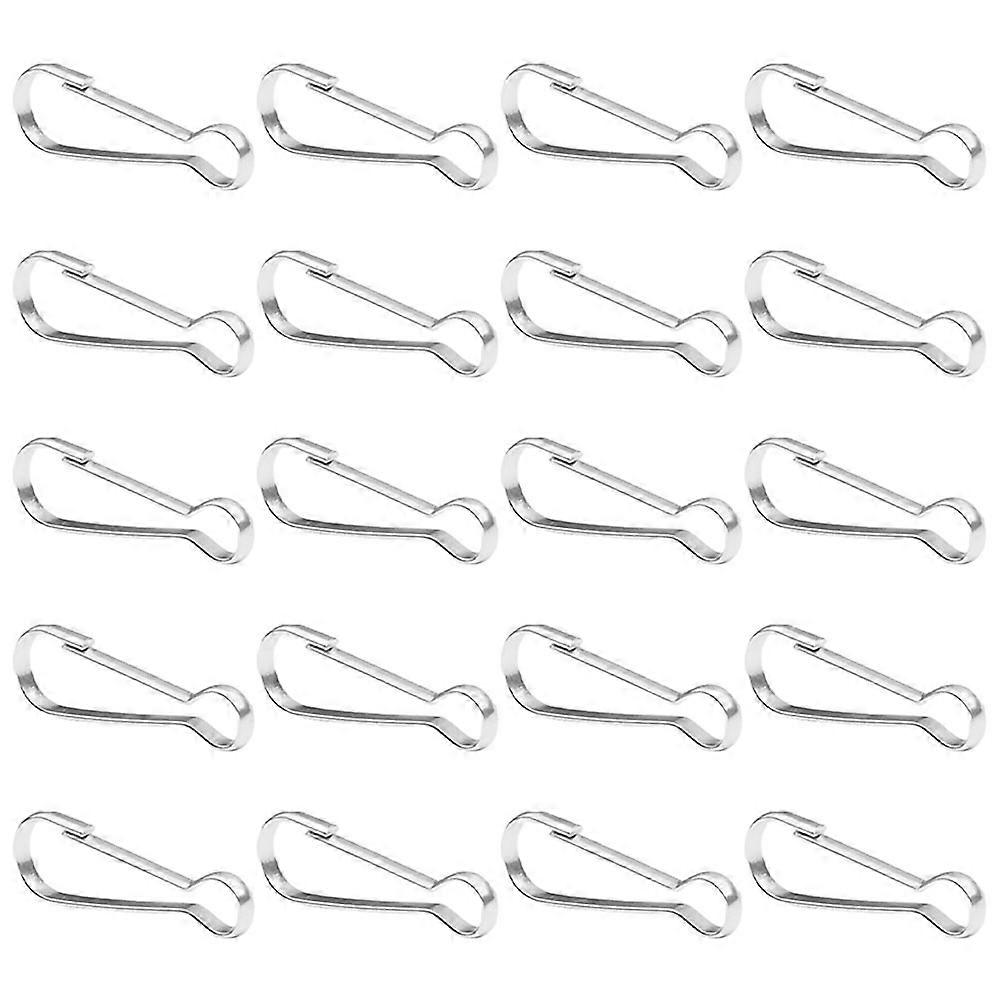 Flagpole Clips Stainless Steel for Durable Flag Hanging 20Pcs Silver Snap Hooks