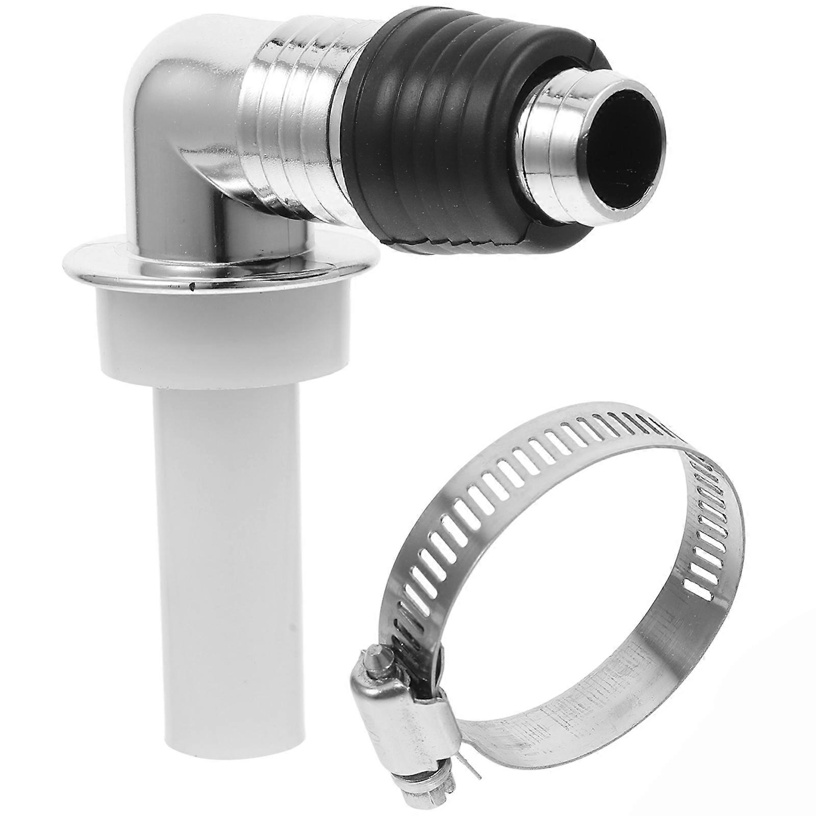 ABS Washing Machine Drain Hose Connector with Clamp for Leakproof Connection