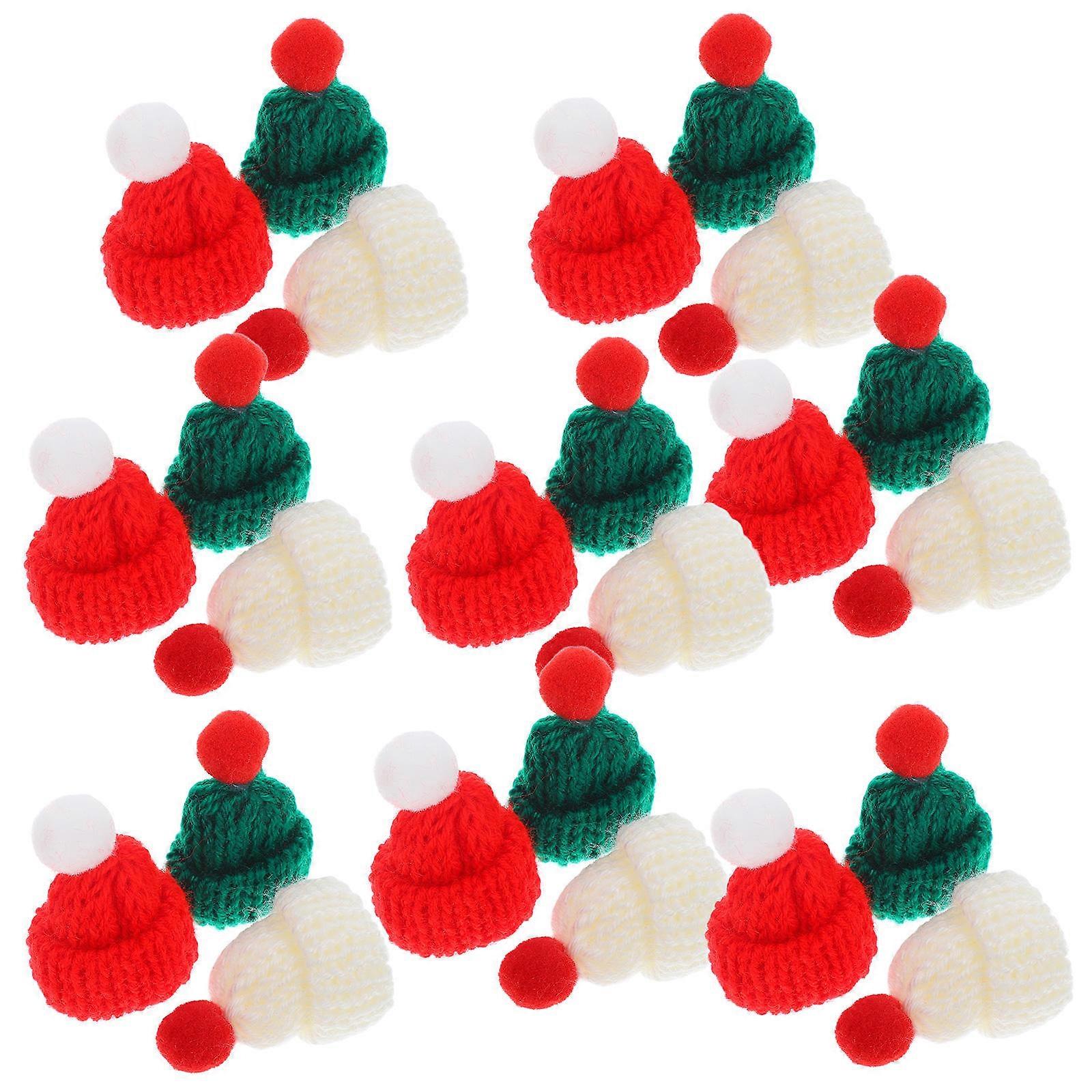 Mini Woolen Yarn Hats for DIY Making 120Pcs Assorted Color Knitting Caps