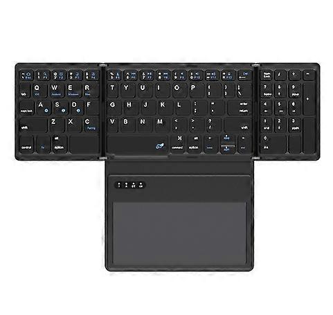BOW Foldable Bluetooth Keyboard with Touchpad/Numberic Pad Portable Rechargeable Folding Wireless Keyboard compatible with Tablet ipad