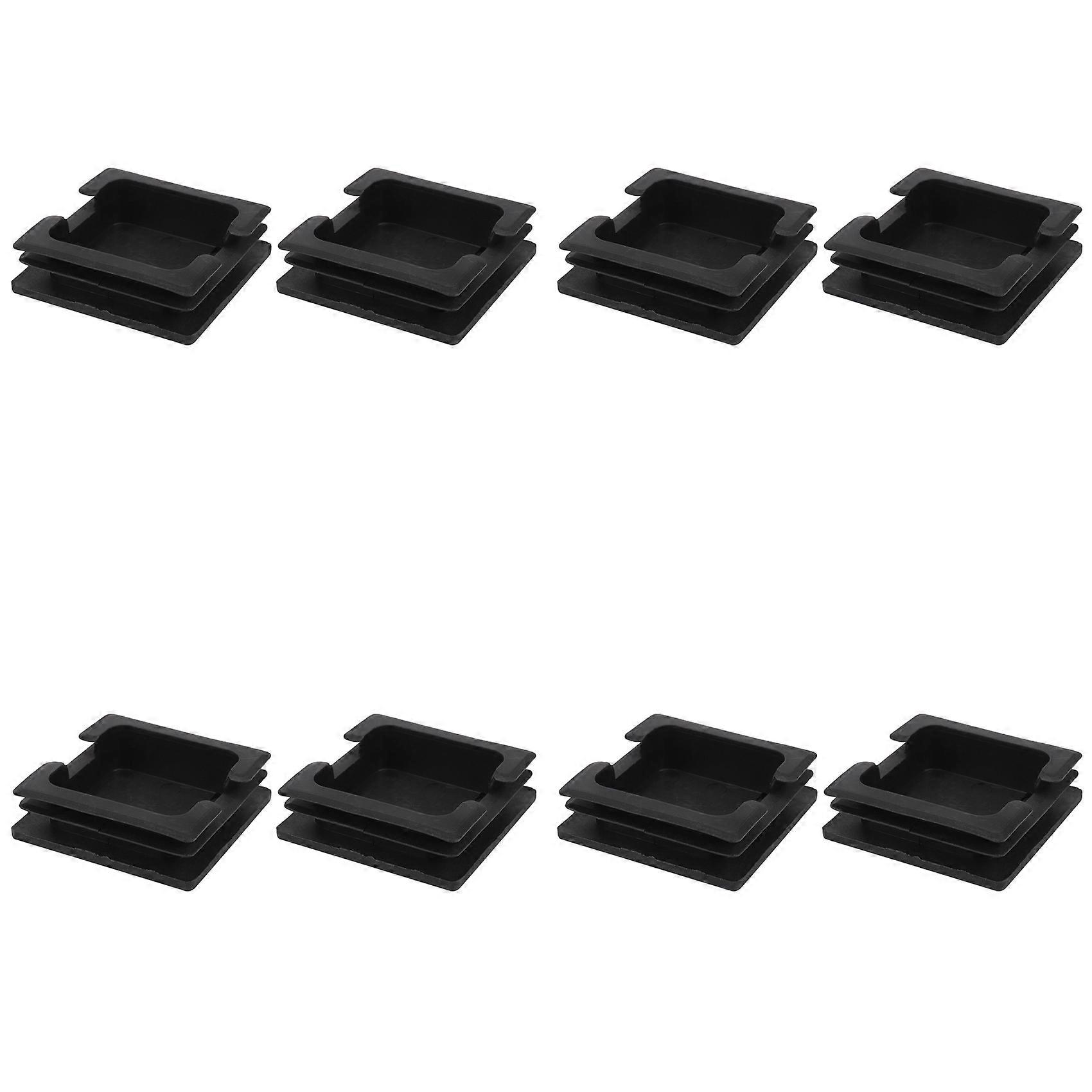75mm x 75mm Plastic Square Caps Tube Pipe Inserts End Blanking 8 Pcs