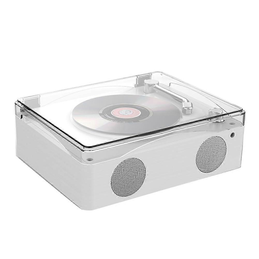 Retro CD Player Bluetooth 5.0 Rechargeable Builtin Speaker Portable USB HiFi Music Player Infrared Remote White