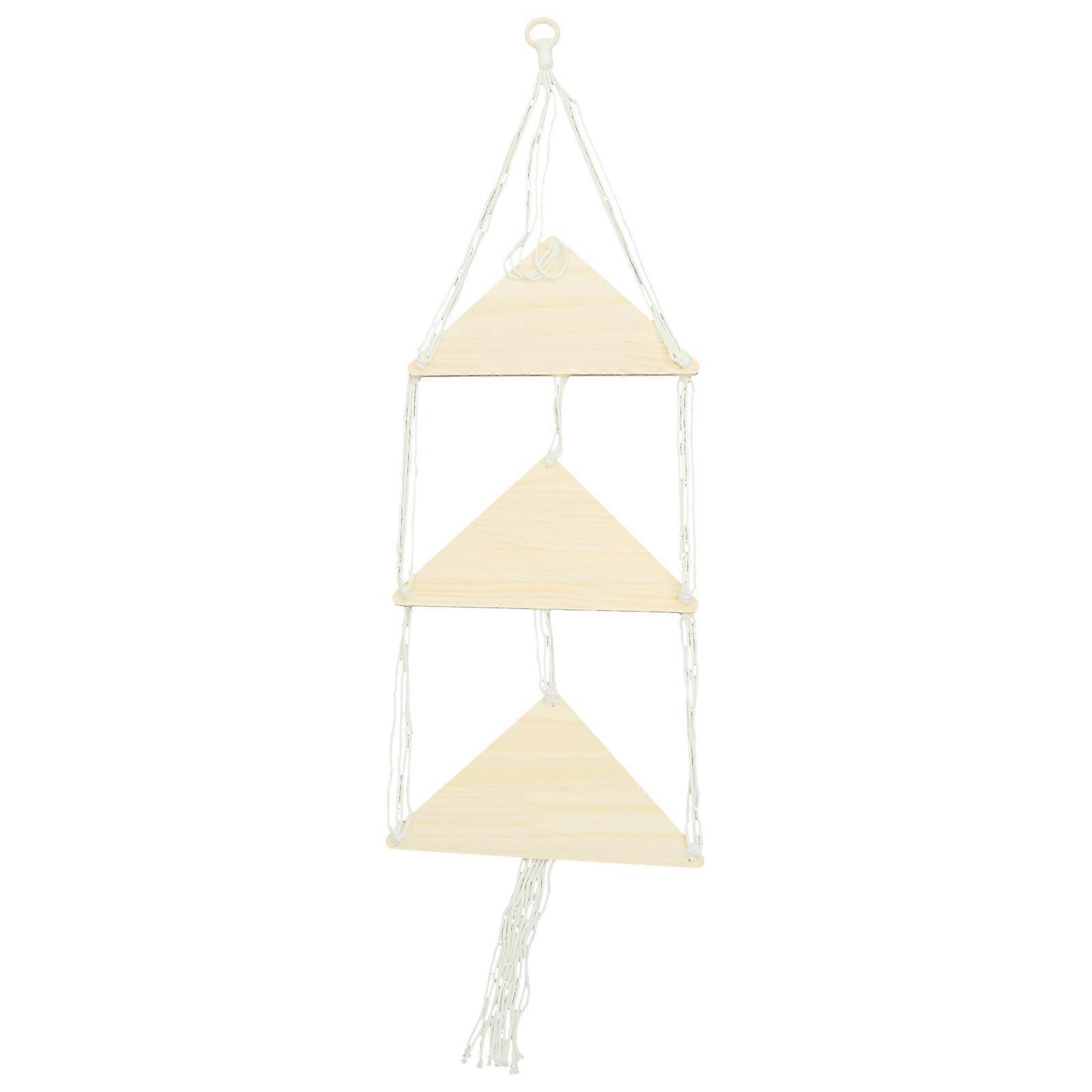 2Pcs Macrame Storage Shelf Space Efficient Wall Hanging For Bedroom Study And Living Room Applications