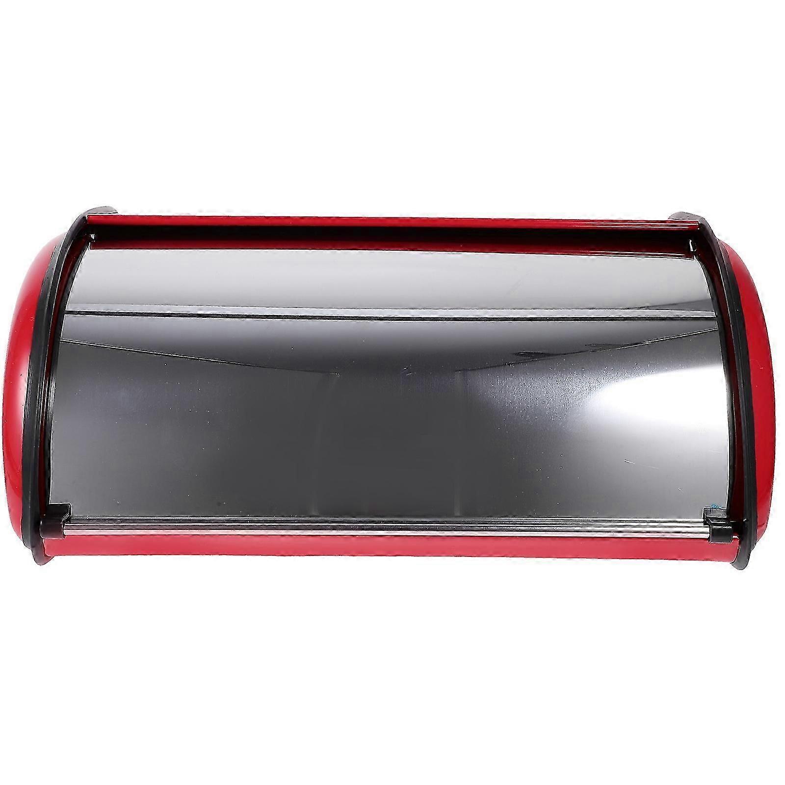 Kitchen Storage Box Small Bread Box White Bakery Windowed Design Rustproof 1Set