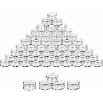 Promozione invernale, 50 Pezzi Contenitore Cosmetico 5g/5ml Contenitore Cosmetico Vuoto In Plastica Trasparente Piccoli Barattoli, Barattoli di Plastica Vuoti Barattoli Cosmetici con Chiaro Fai Da Te