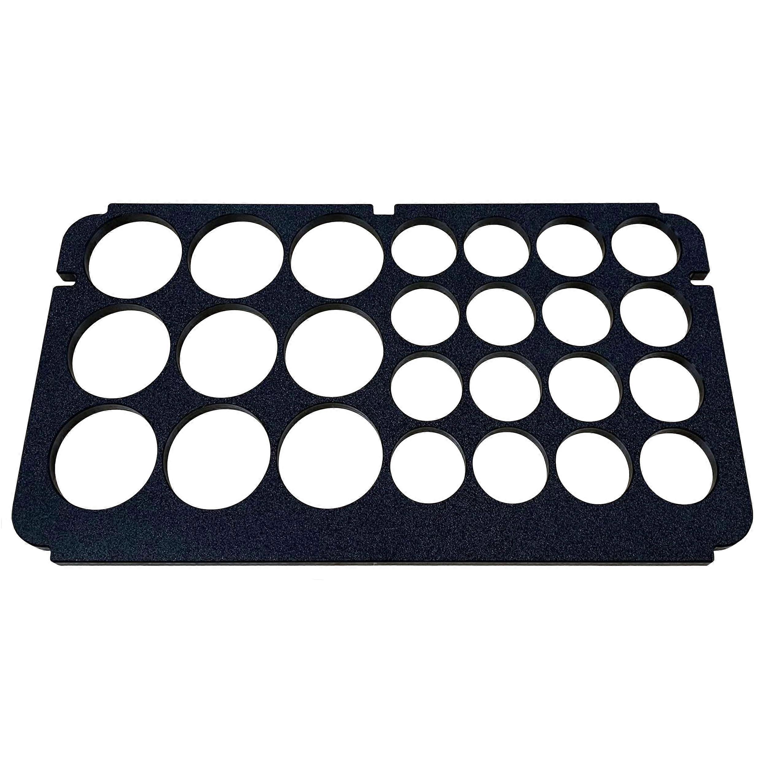 Crate Organizer Storage Insert for Dewalt Crate, Spray Paint Cans and Caulking Tubes, 12 and 15 Hole Combo